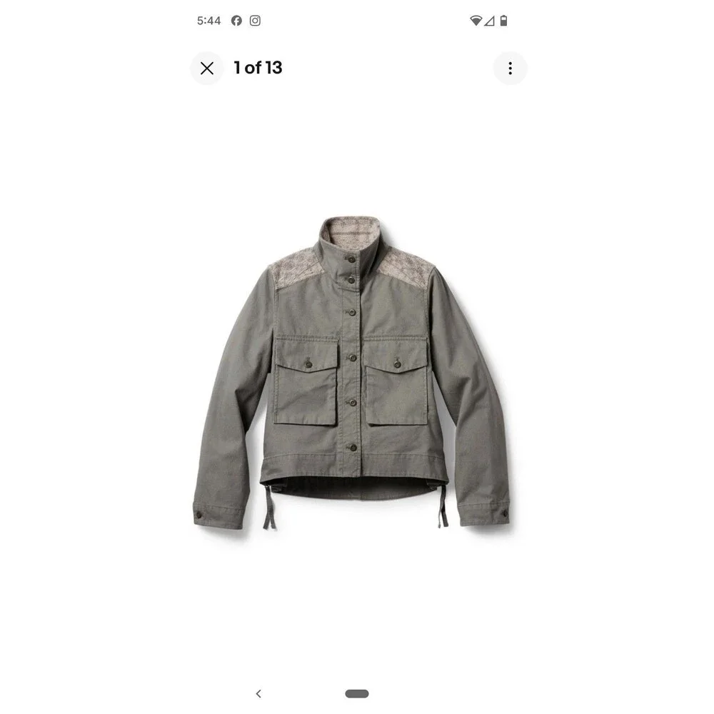 REI Co-op Trailsmith Utility Jacket Women's Sz S Gray Military Novelty Outdoors